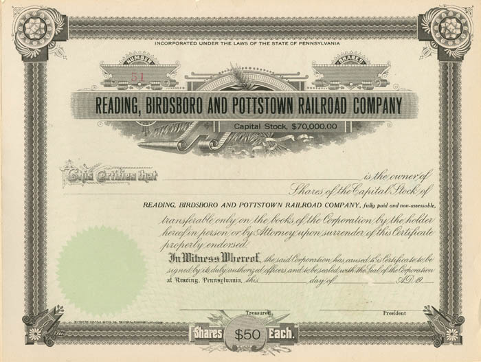 Reading, Birdsboro and Pottstown Railroad Co.